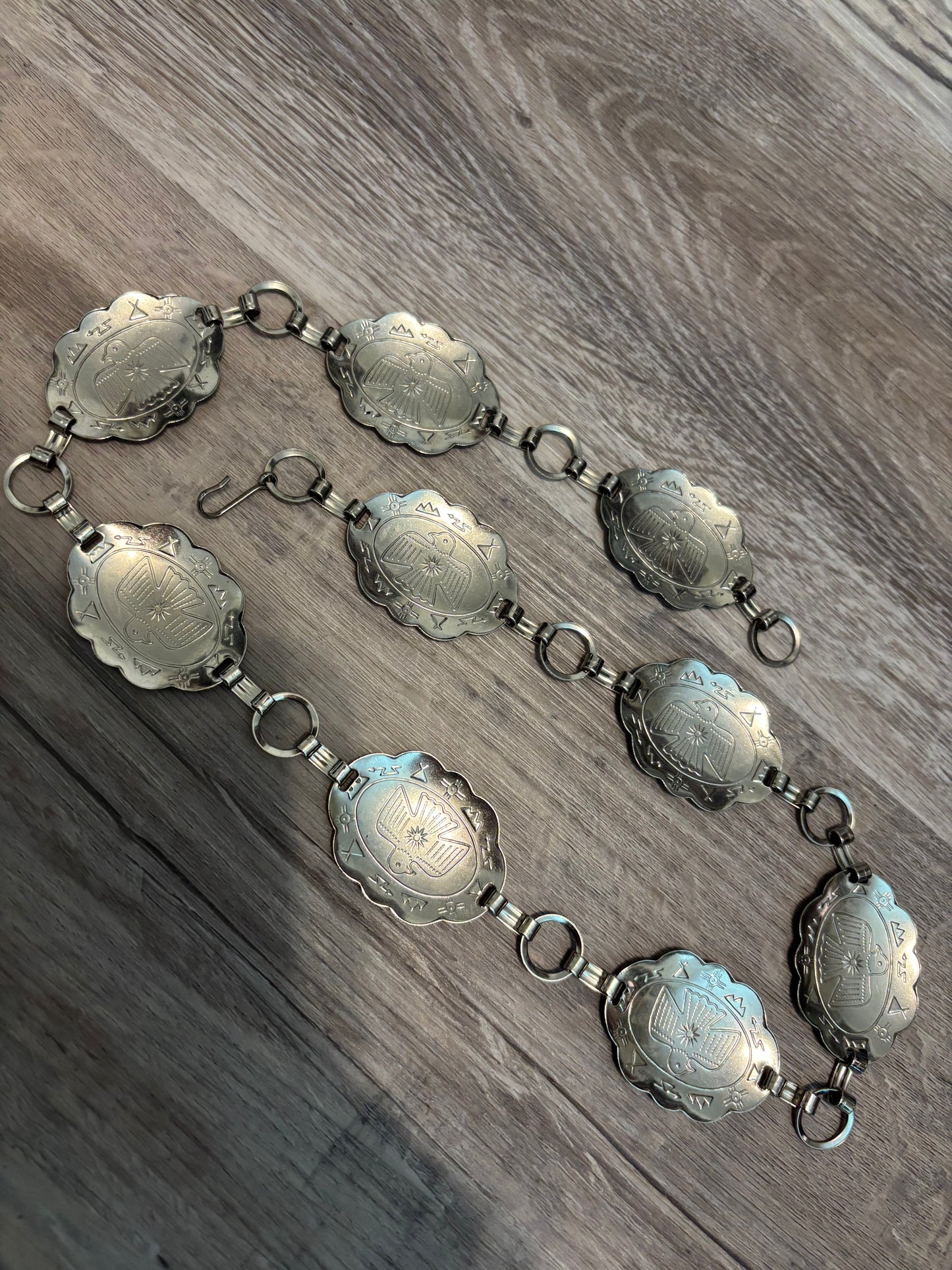 *VINTAGE* THUNDERBIRD CONCHO CHAIN BELT