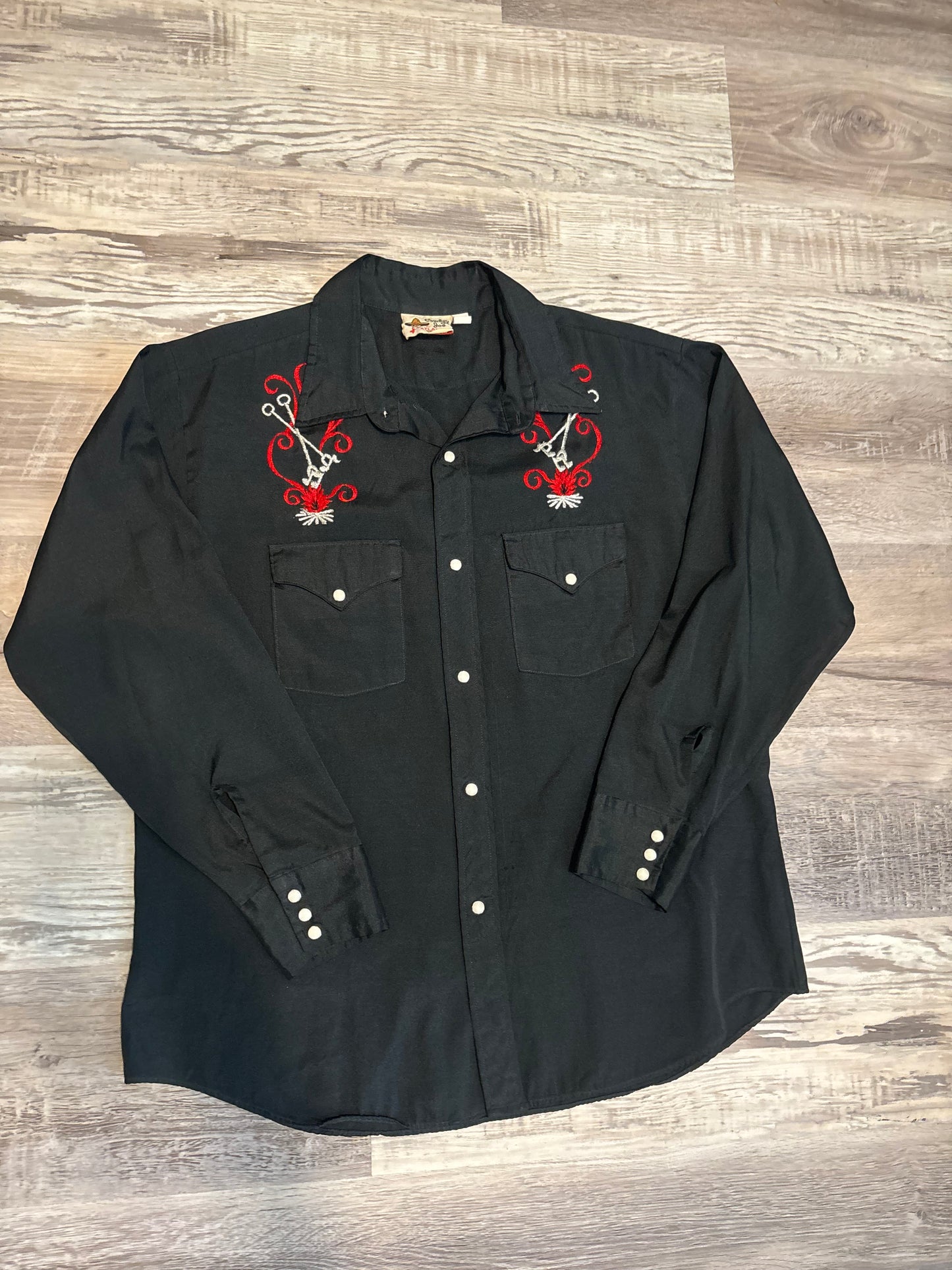 1960/70s COWBOY JOE MUSIC NOTE BRANDS PEARL SNAP *VINTAGE*