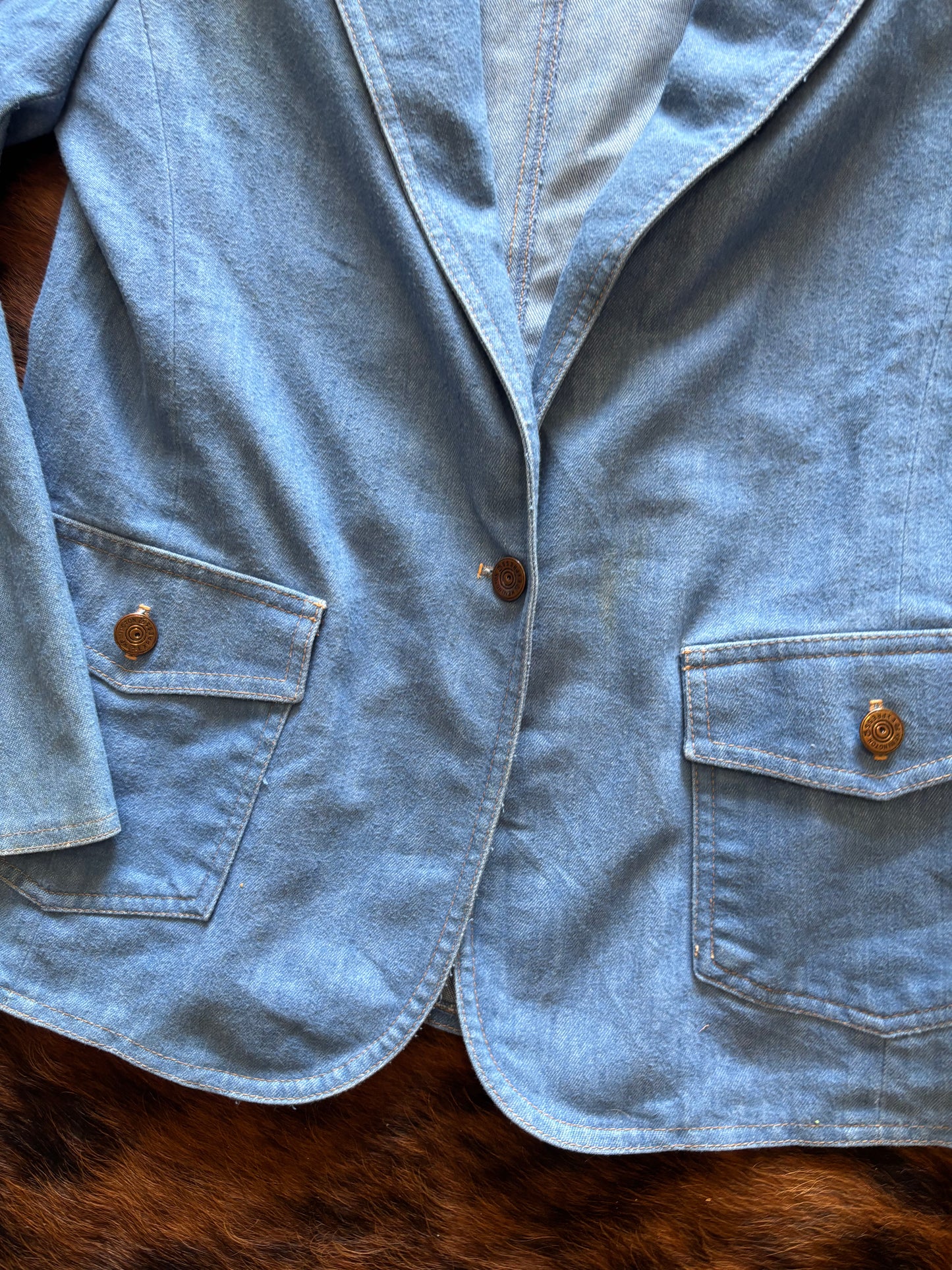 *VINTAGE* FOUR SEASONS WOMENS DENIM BLAZER JACKET
