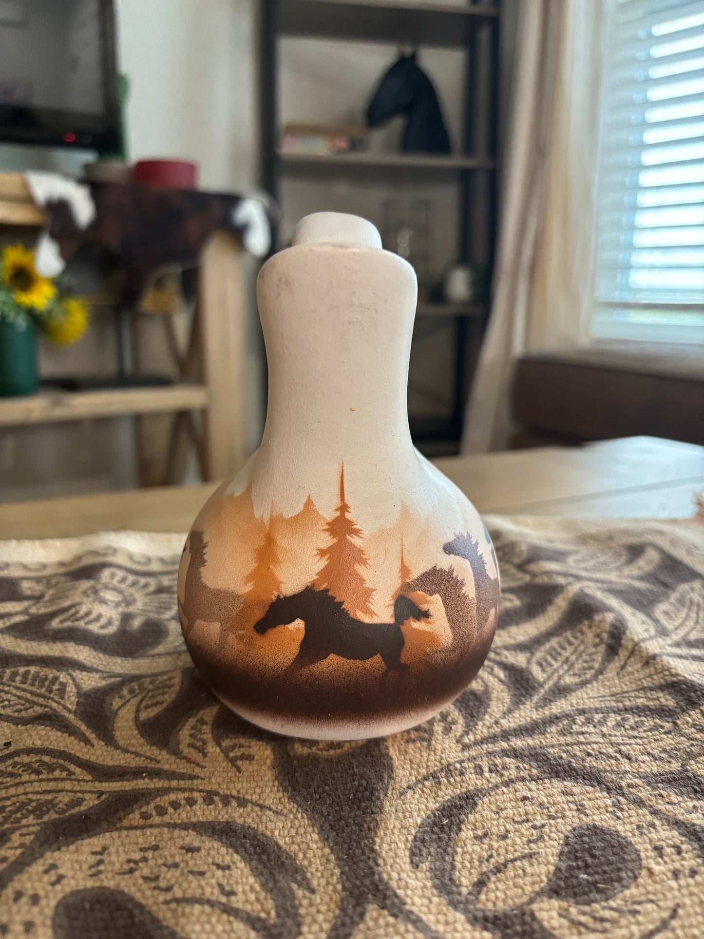 RUNNING HORSES UNITY VASE