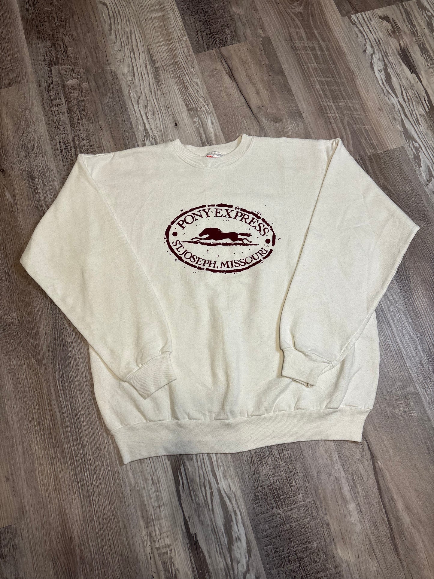 PONY EXPRESS ST JOSEPH MISSOURI SWEATSHIRT CREWNECK *VINTAGE*