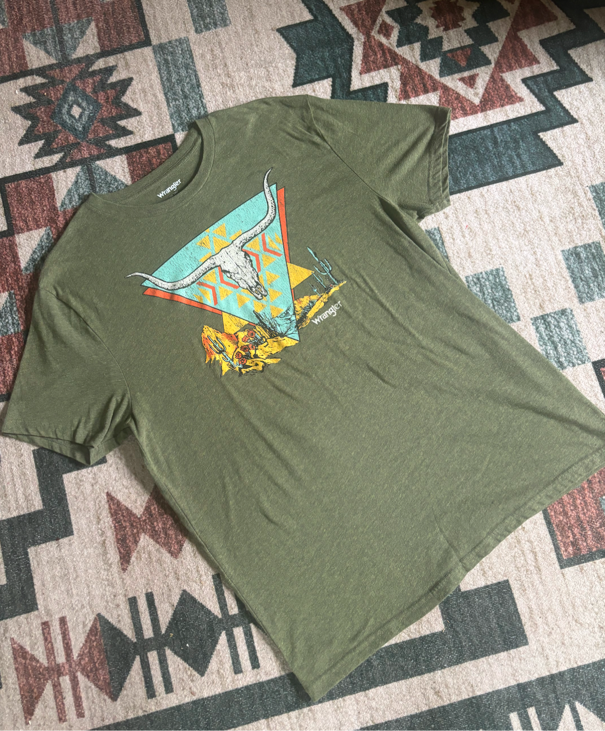 WRANGLER LONGHORN COW SKULL TEE