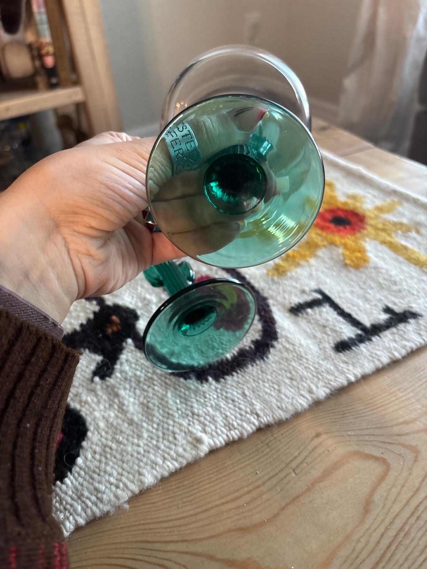 *VINTAGE* CACTUS MARGARITA GLASSES SET OF 2