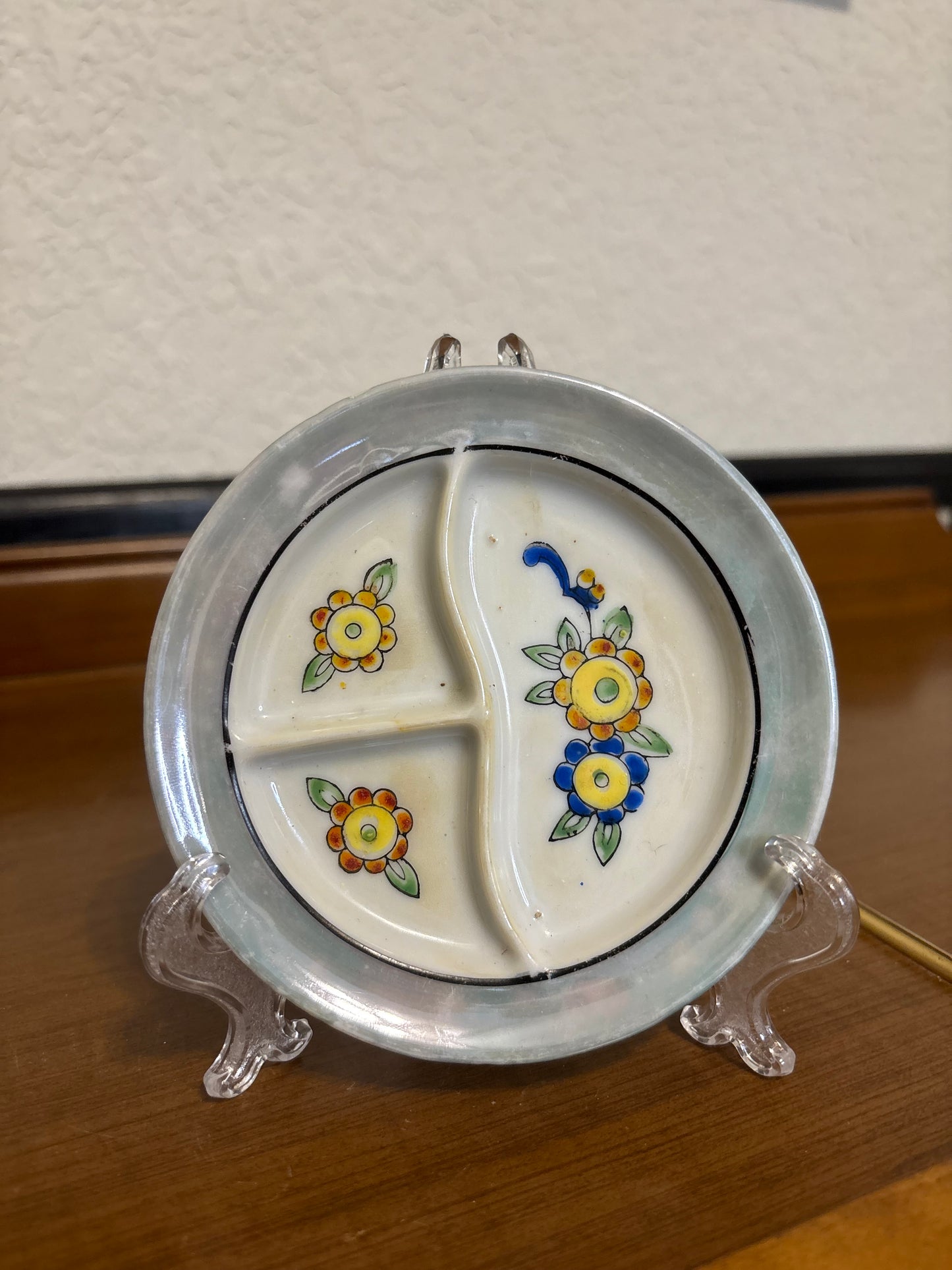 *VINTAGE* DIVIDED TRINKET RING DISH (JAPAN TEA SET PLATE)