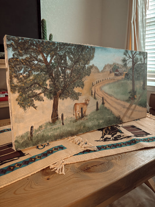 *VINTAGE* ORIGINAL FARM PAINTING