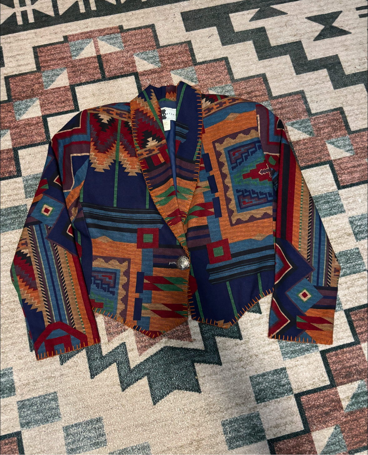 RHONDA STARK SOUTHWESTERN AZTEC BLAZER *VINTAGE*