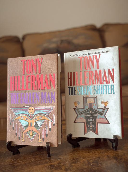 *VINTAGE* HARDCOVER TONY HILLERMAN SET OF 2 BOOKS- THE FALLEN MAN, THE SHAPESHIFTER