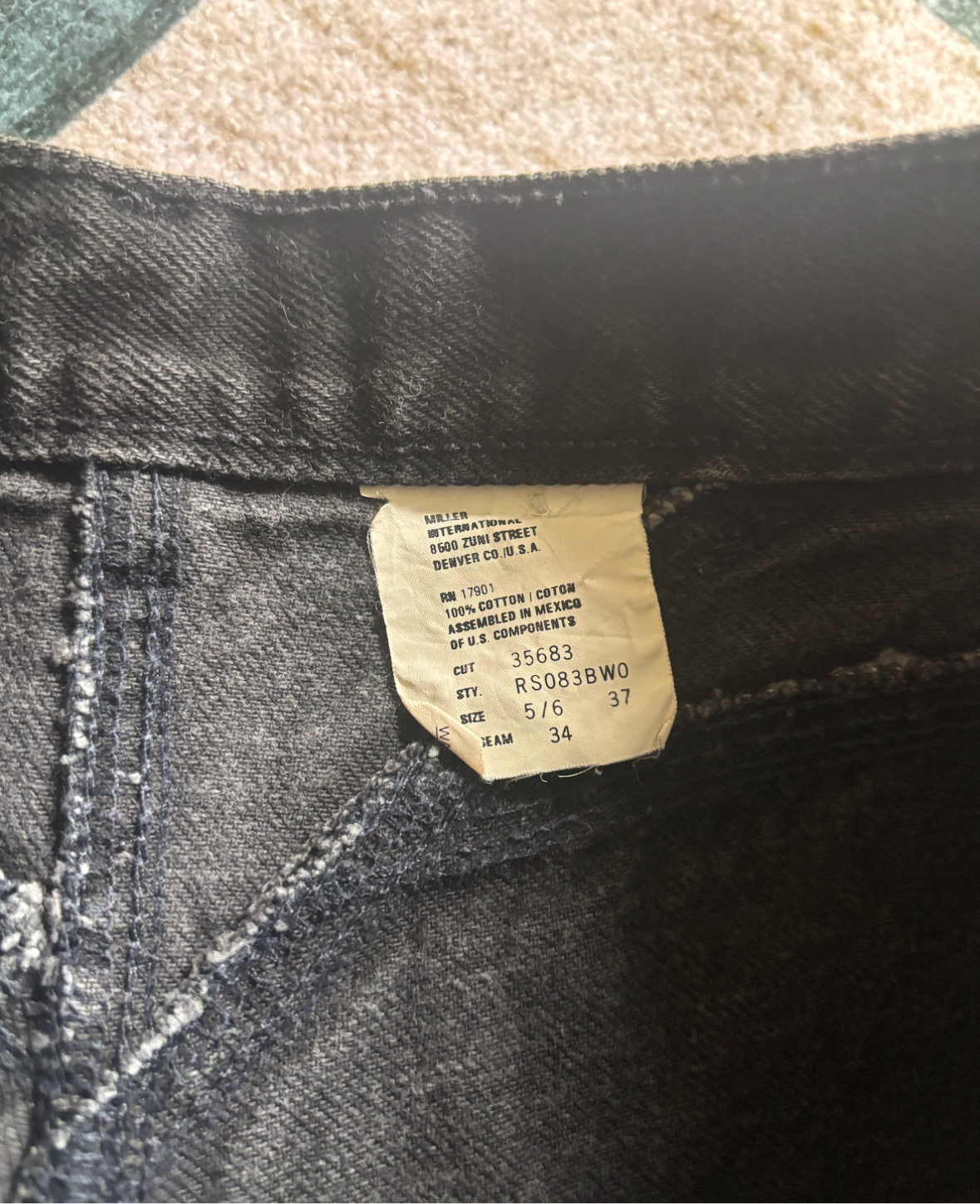 24” BLACK ROCKIES BAREBACK JEANS *VINTAGE*