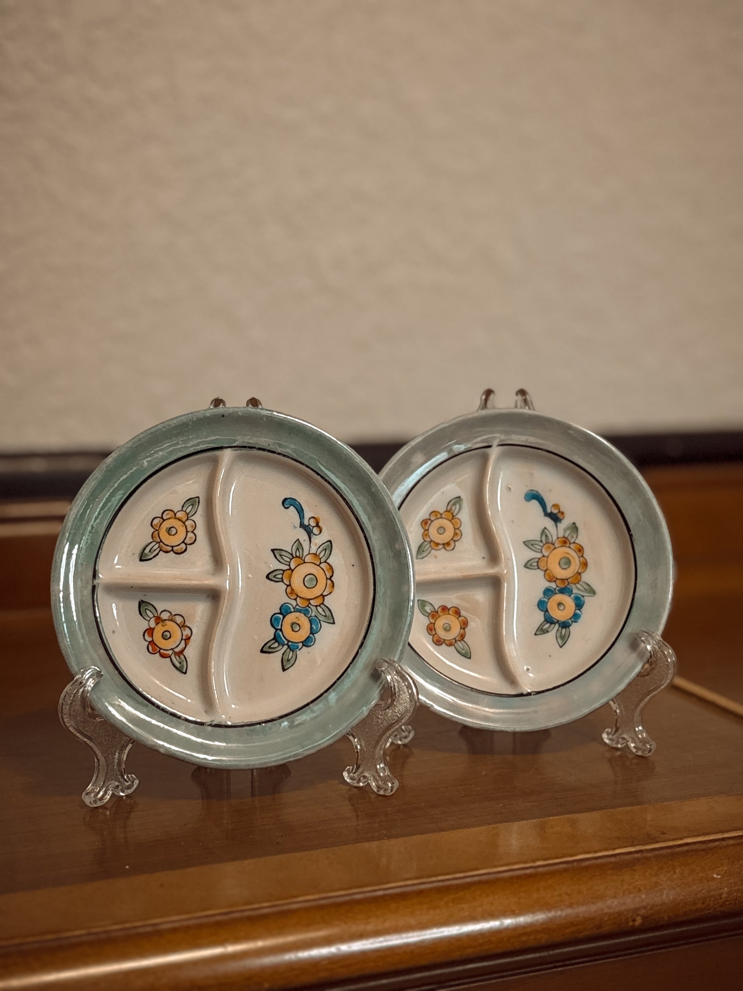 *VINTAGE* DIVIDED TRINKET RING DISH (JAPAN TEA SET PLATE)