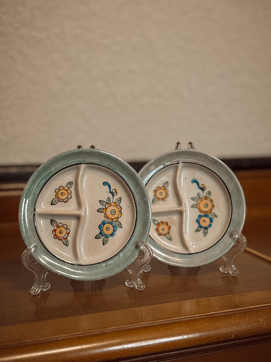 *VINTAGE* DIVIDED TRINKET RING DISH (JAPAN TEA SET PLATE)