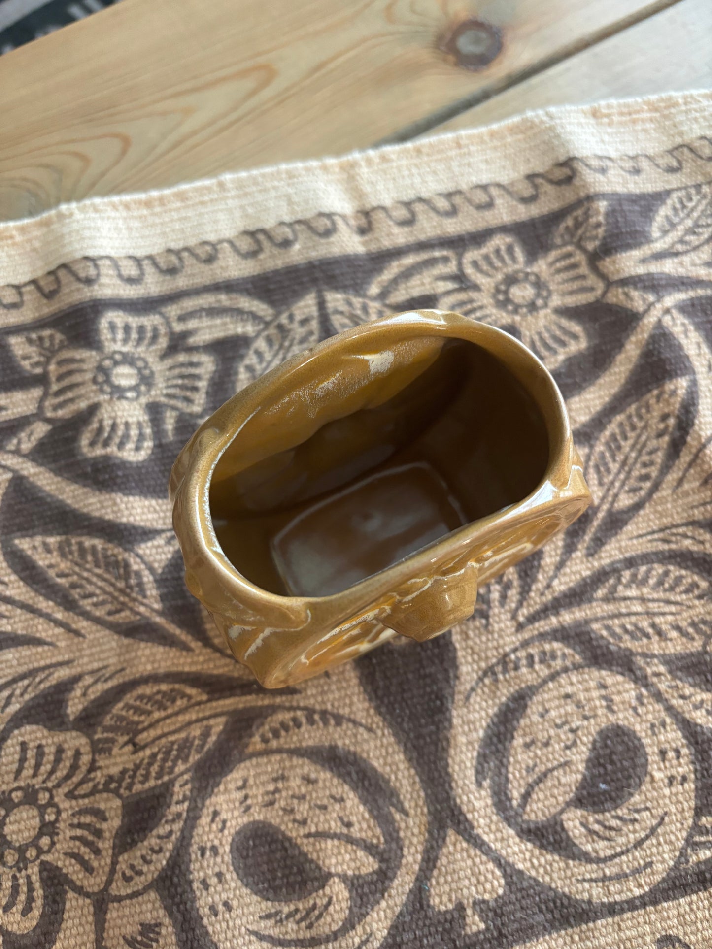 *VINTAGE* DESERT GOLD FRANKOMA OPEN SUGAR DISH OR MINI VASE