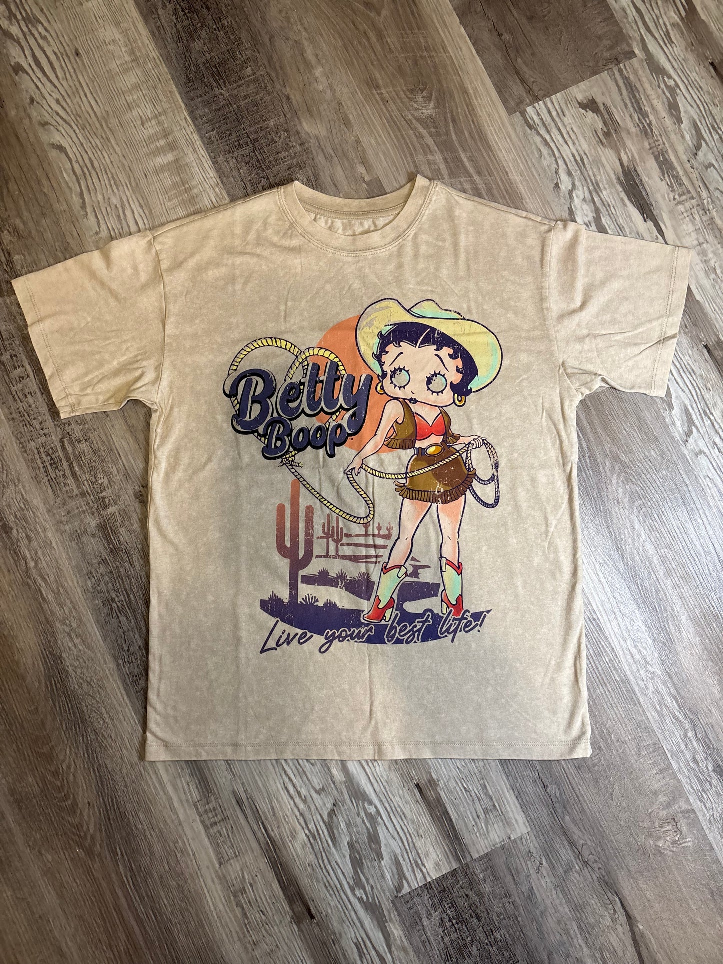 PIN UP COWGIRL BETTY BOOP WESTERN TEE
