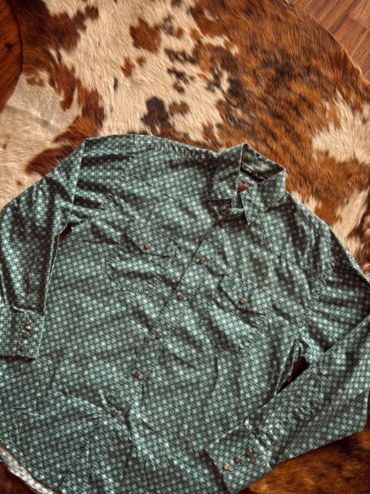WRANGLER GEORGE STRAIT TROUBADOUR LONG SLEEVE PEARL SNAP SHIRT