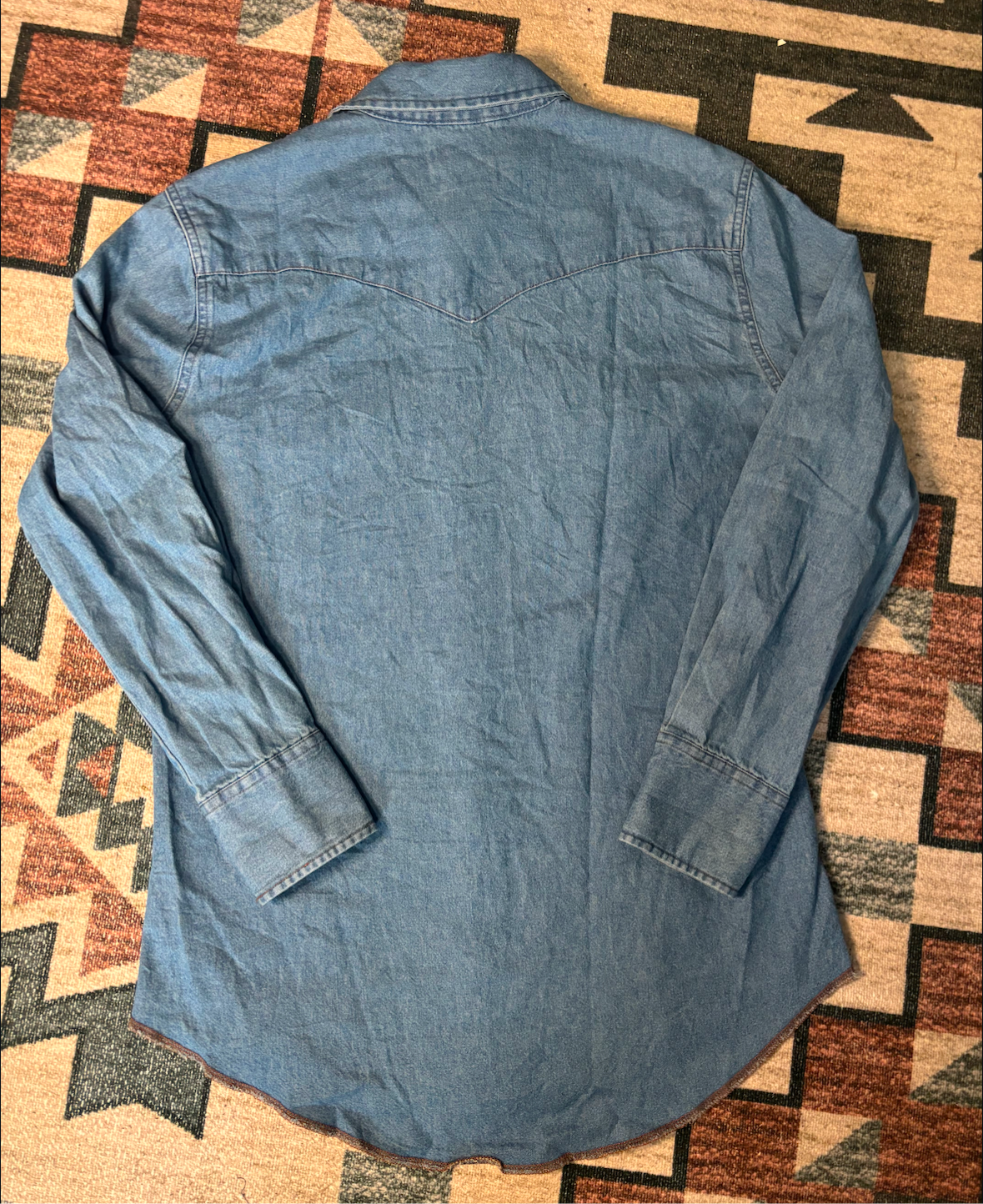 DENIM WRANGLER PEARL SNAP *VINTAGE*