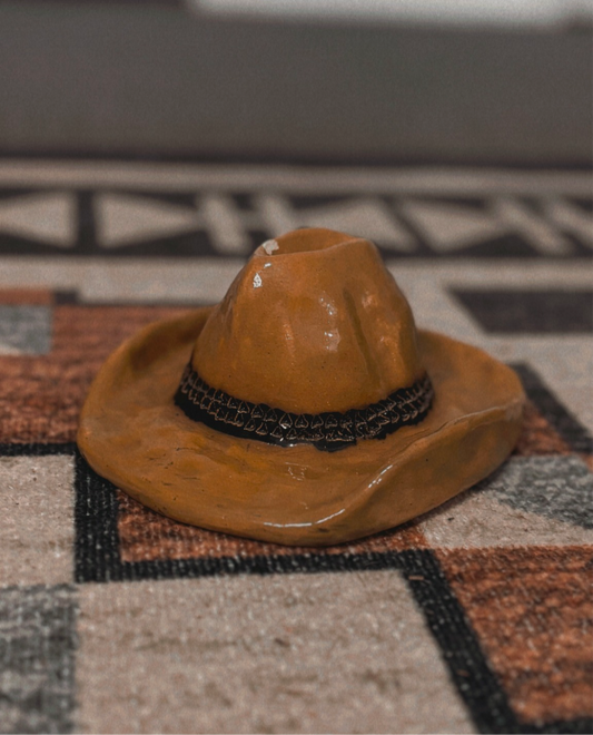 HANDMADE CERAMIC COWBOY HAT SIGNED *VINTAGE*