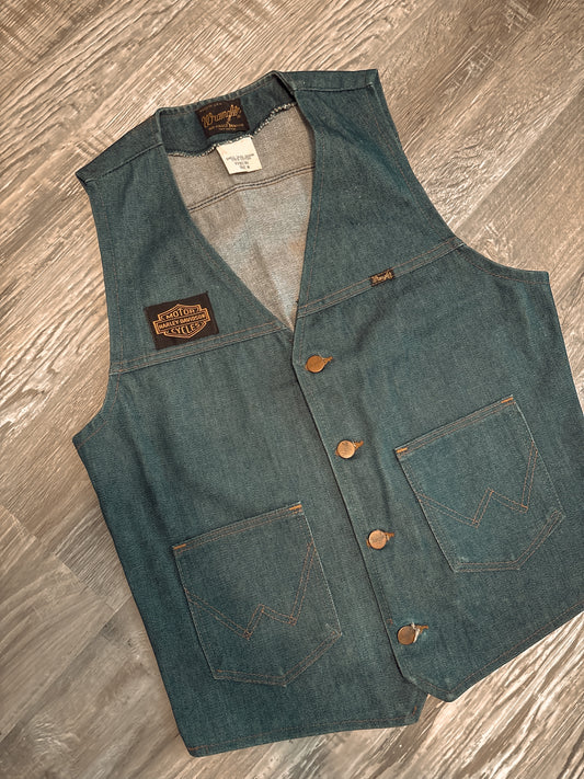 *VINTAGE* HARLEY DAVIDSON X WRANGLER DENIM VEST