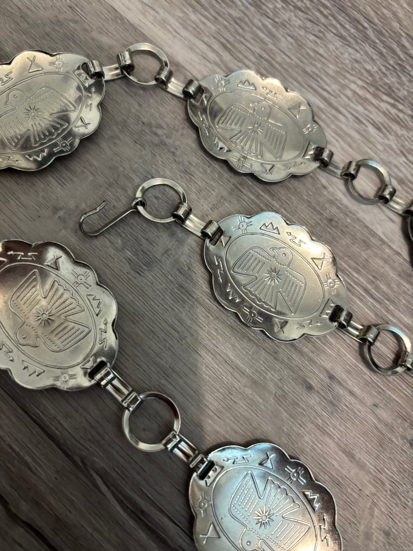 *VINTAGE* THUNDERBIRD CONCHO CHAIN BELT