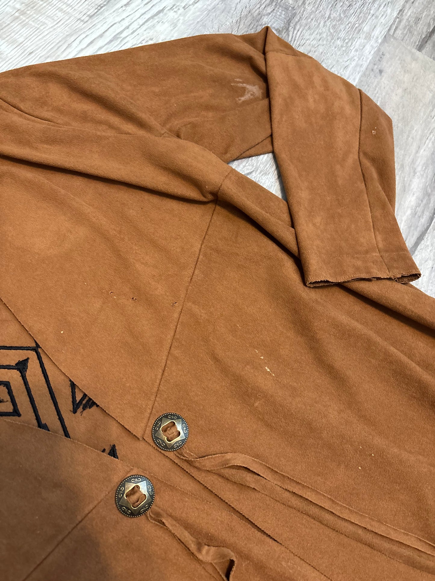 WRANGLER RETRO AZTEC FRINGE PONCHO CARDIGAN