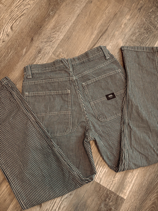 29” VANS PINSTRIPE DRILL CHORE CARPENTER CARGO PANTS
