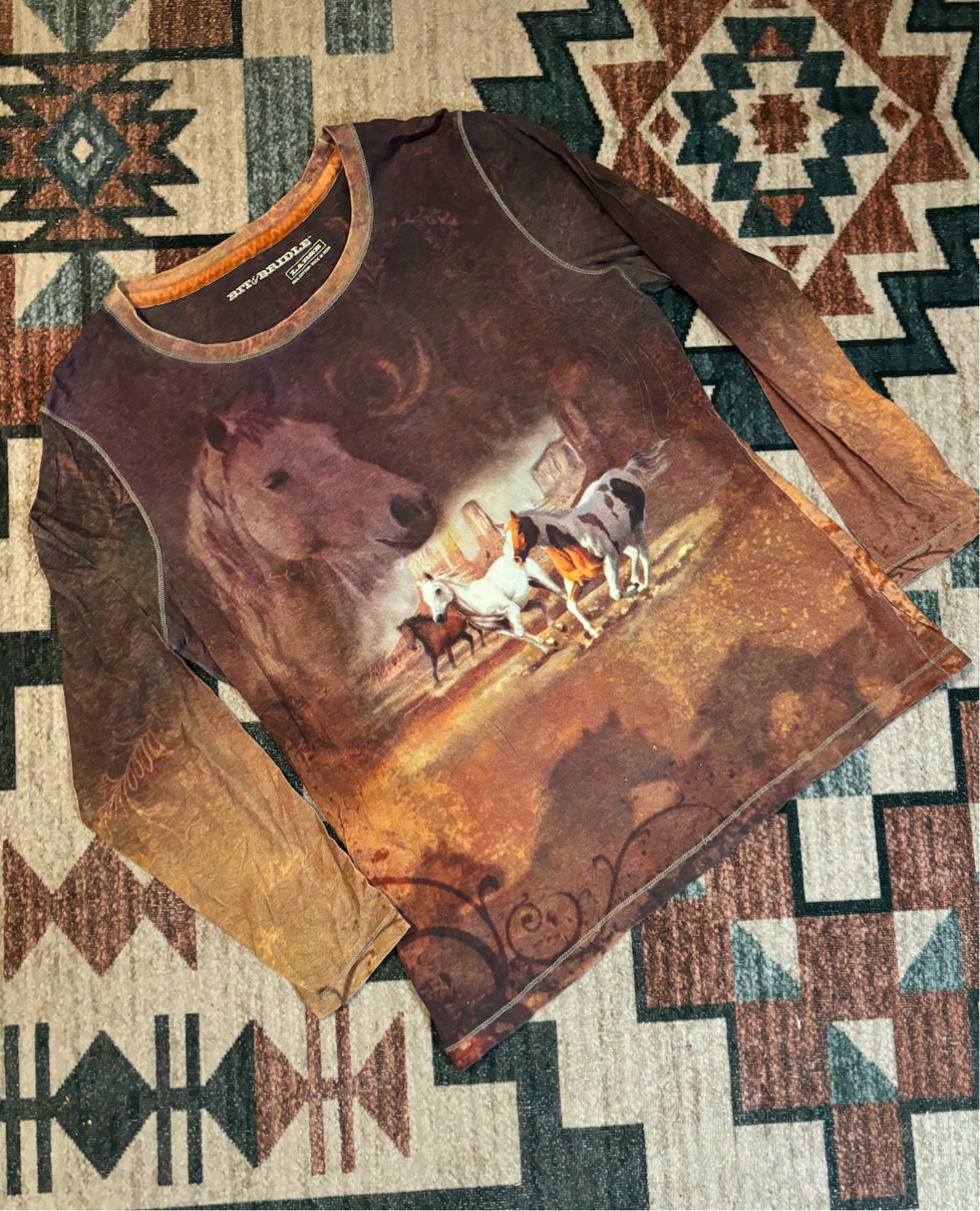 Y2K BIT & BRIDLE HORSE AOP *VINTAGE*