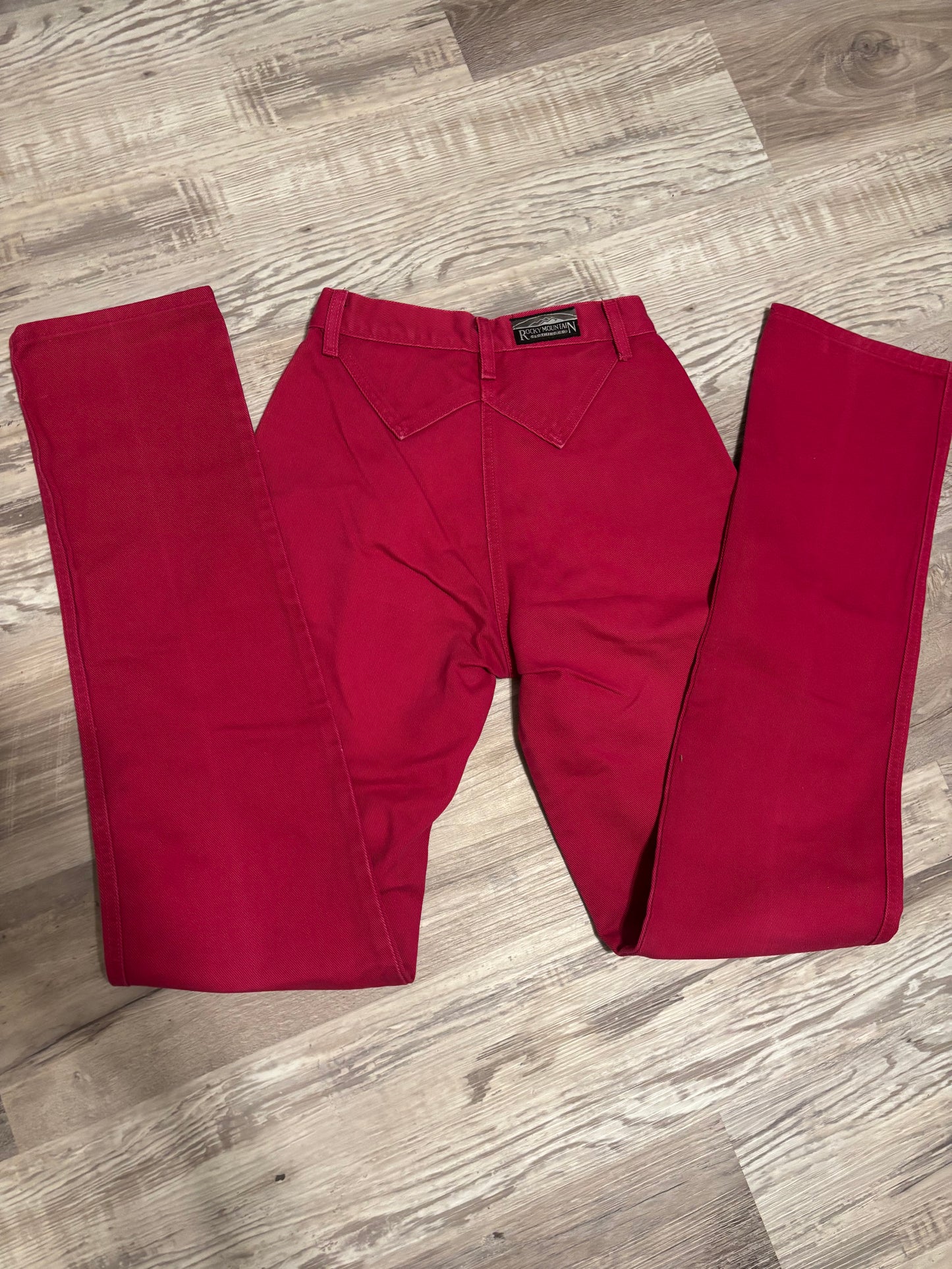 *VINTAGE* 24” BRIGHT PINK ROCKIES ROCKY MOUNTAIN BAREBACK JEANS