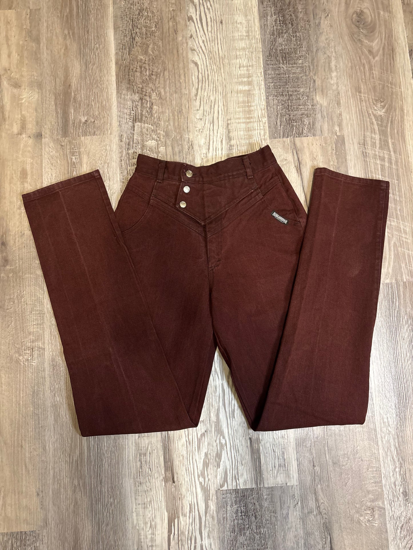 28” WINE ROUGHRIDER BAREBACK JEANS *VINTAGE*