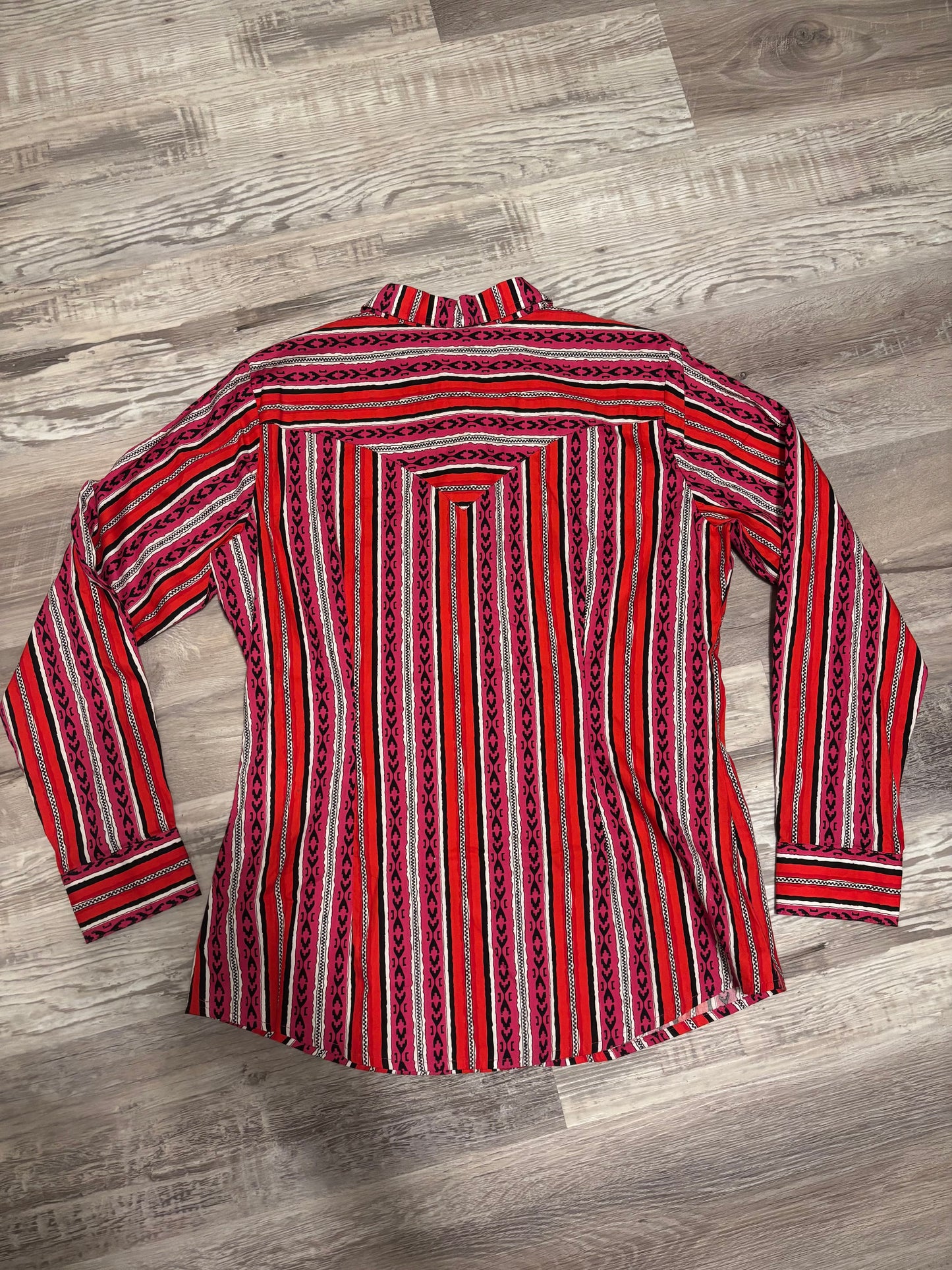 WRANGLER RETRO PINK AZTEC PEARL SNAP