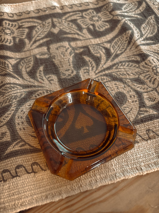 *VINTAGE* AMBER ASHTRAY