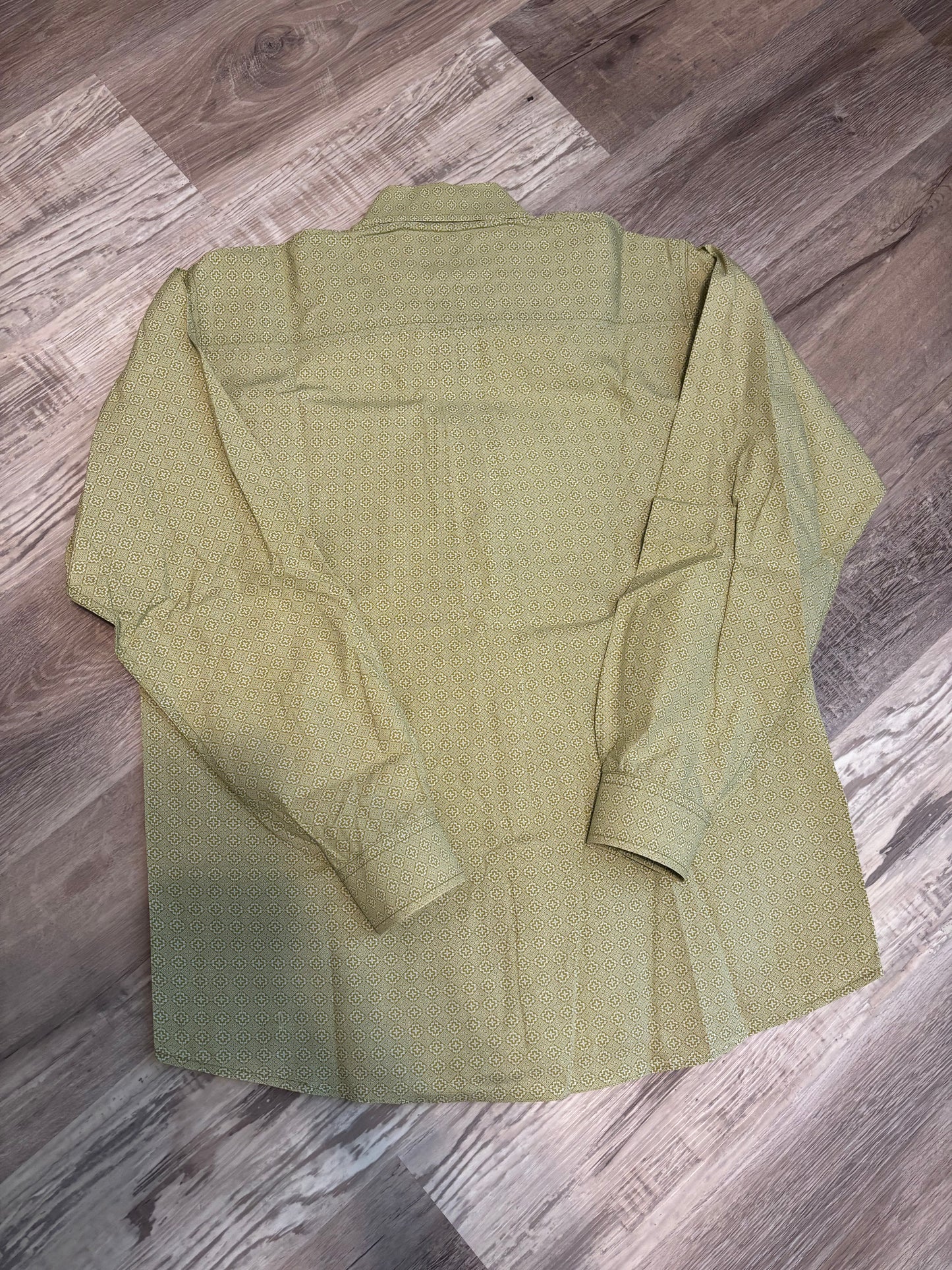 LIME GREEN CINCH BUTTON UP SHIRT