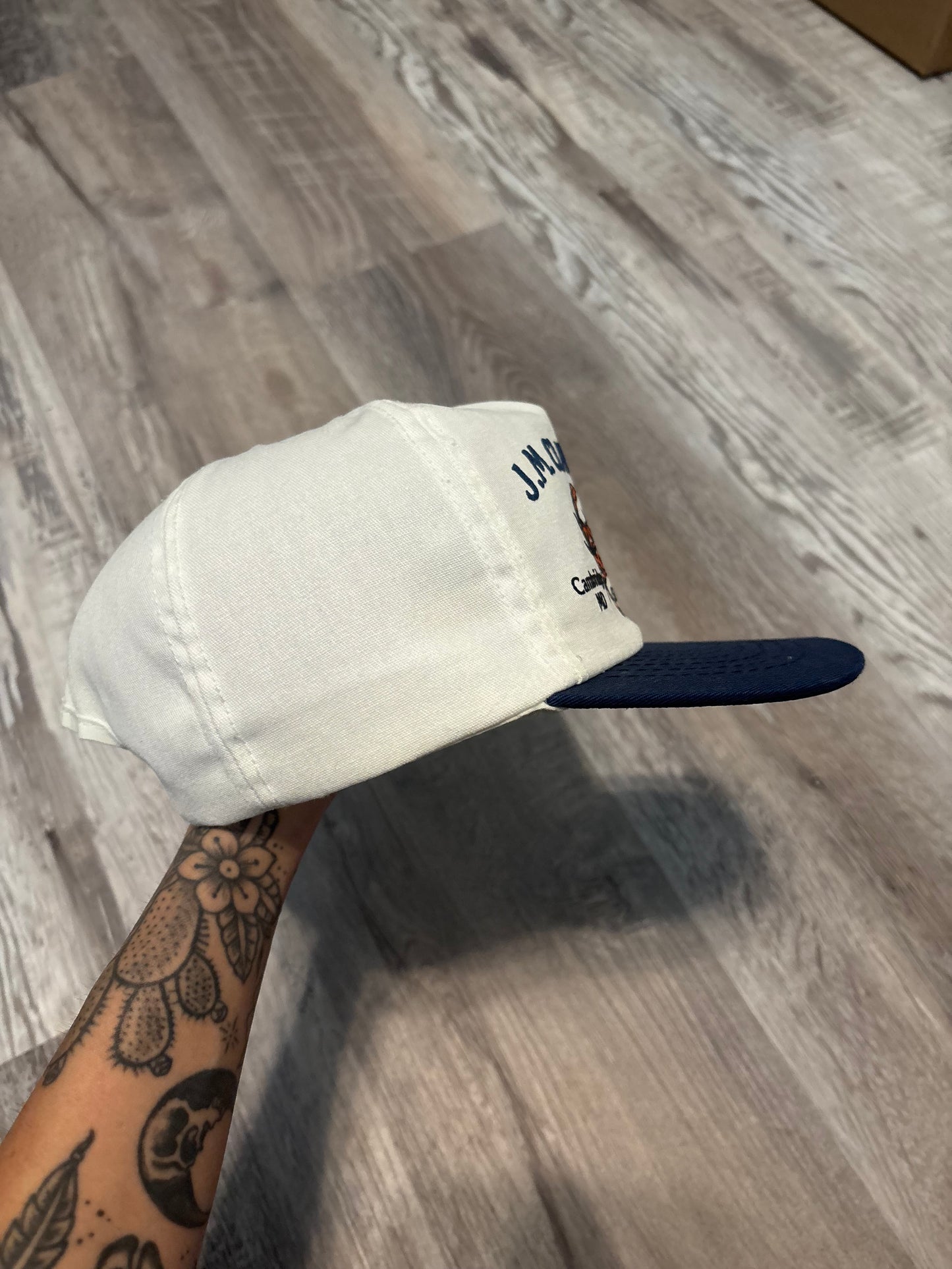 J.M. CLAYTON CO. CHESAPEAKE BAY CRABS TRUCKER SNAPBACK HAT *VINTAGE*