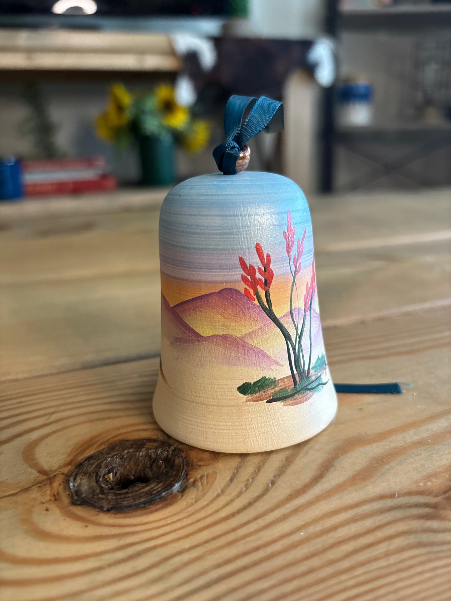 *VINTAGE* HAND PAINTED SEDONA CACTUS BELL