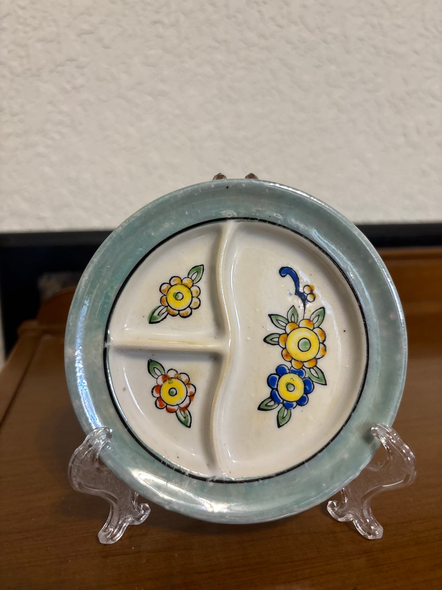 *VINTAGE* DIVIDED TRINKET RING DISH (JAPAN TEA SET PLATE)