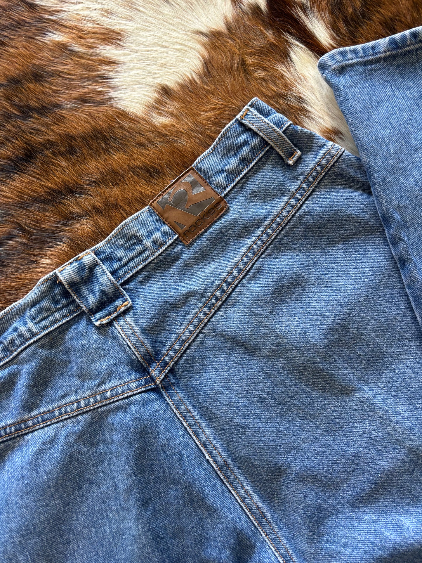 *VINTAGE* 34” ROCKIES BAREBACK JEANS
