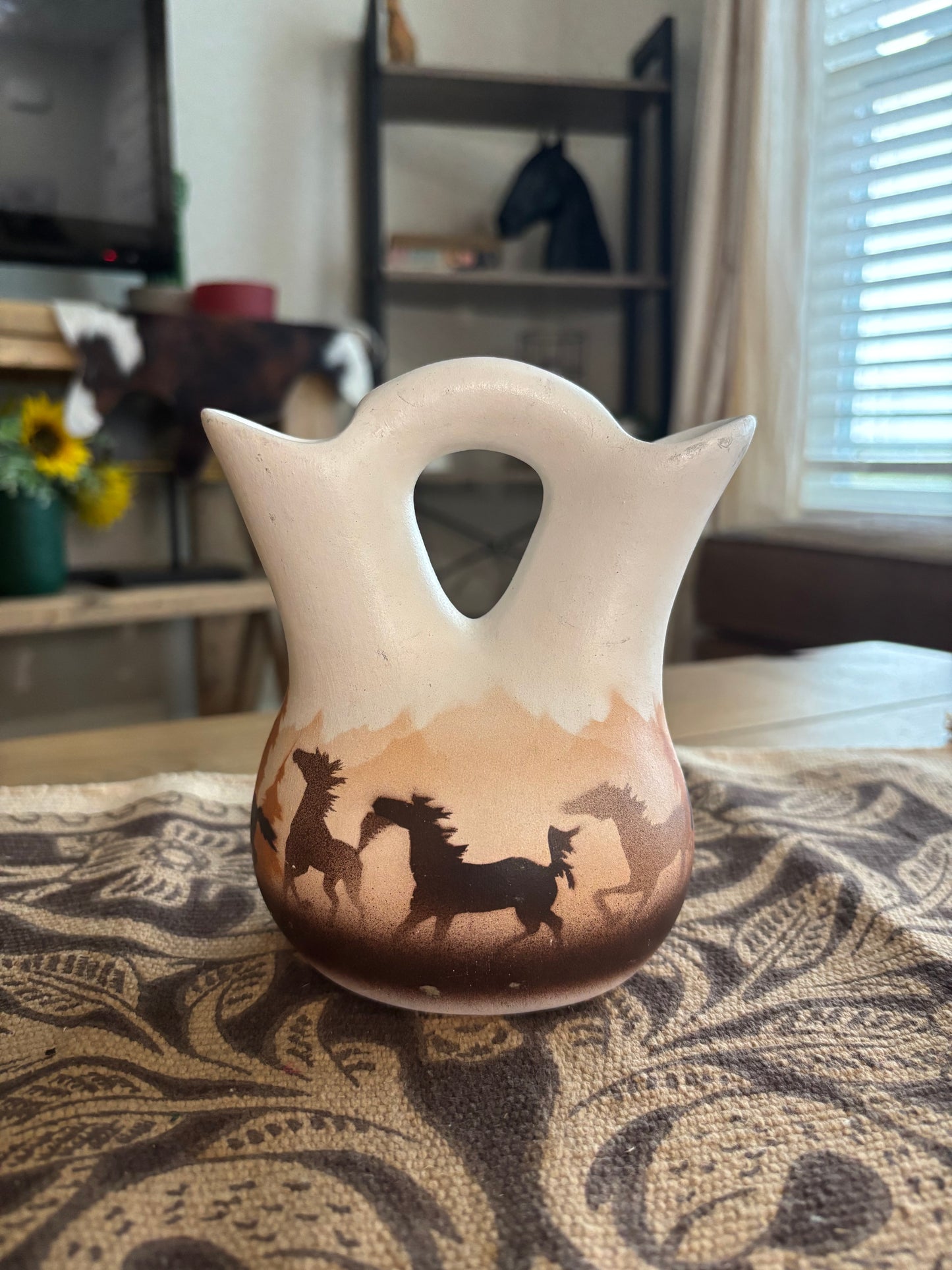 RUNNING HORSES UNITY VASE