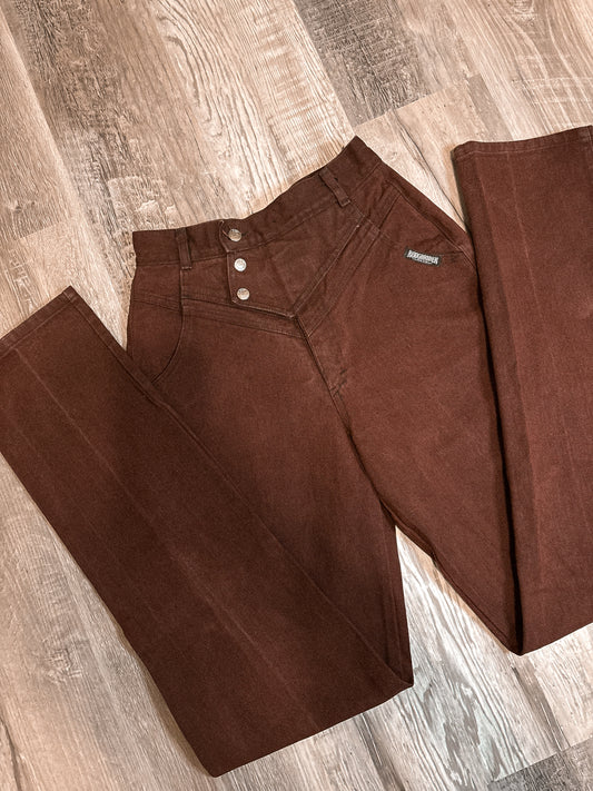 28” WINE ROUGHRIDER BAREBACK JEANS *VINTAGE*