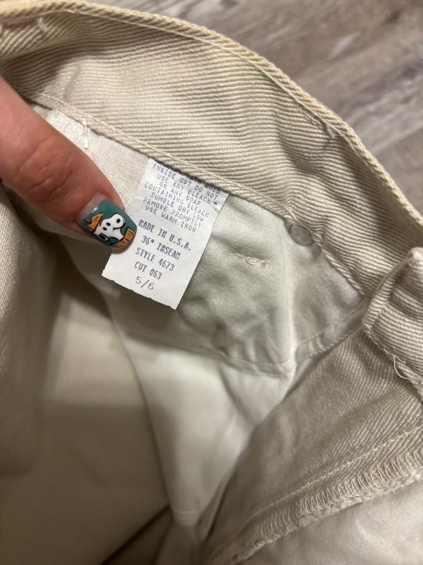 *VINTAGE, DEADSTOCK* 26” KHAKI ROUGHRIDER BAREBACK JEANS