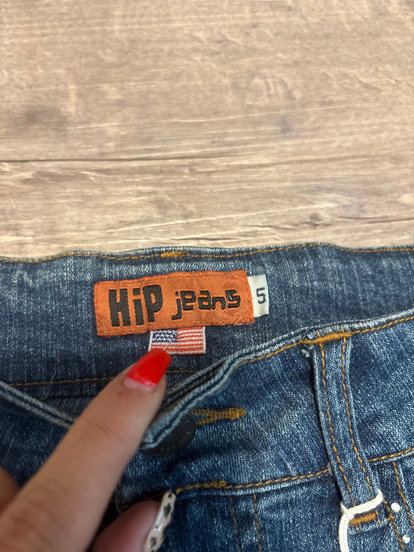 *DEADSTOCK* DENIM SKIRT RHINESTONE BRONC *VINTAGE*