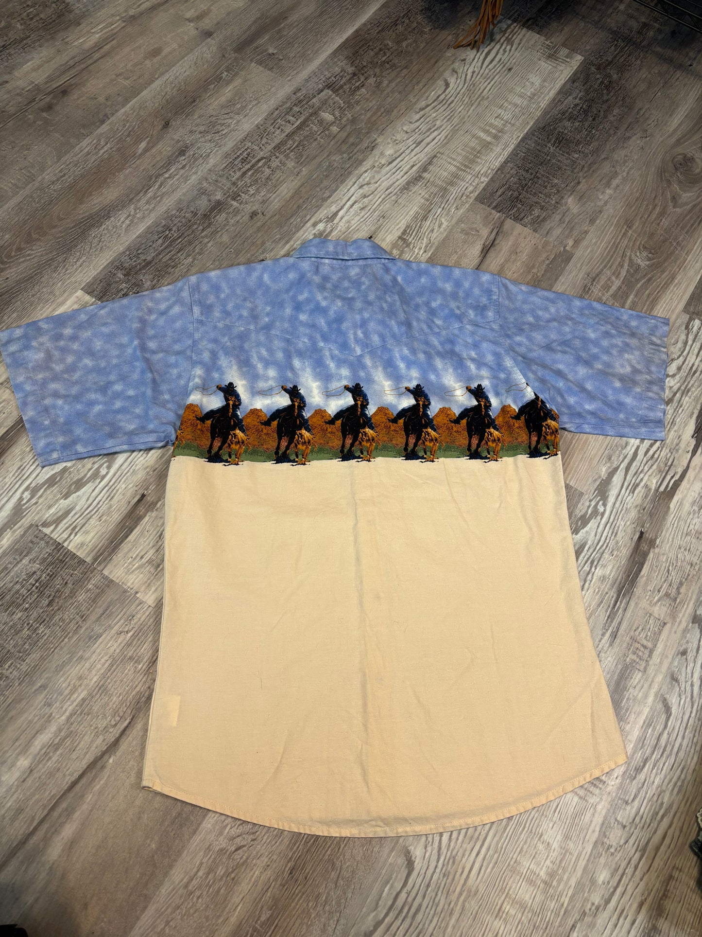 HORSES PEARL SNAP WRANGLER SHIRT *VINTAGE*