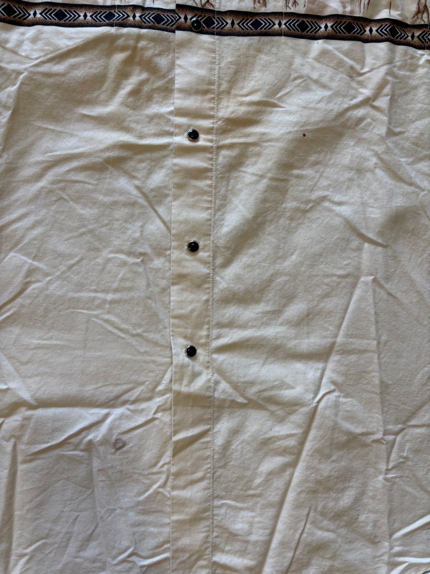 *VINTAGE* HORSE AOP PEARL SNAP
