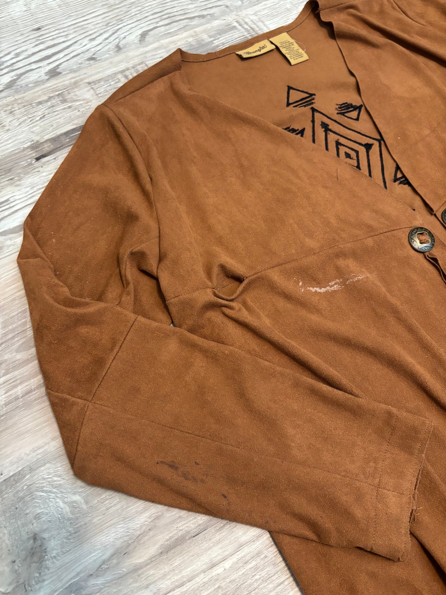 WRANGLER RETRO AZTEC FRINGE PONCHO CARDIGAN