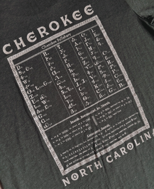 CHEROKEE ALPHABET NORTH CAROLINA TEE