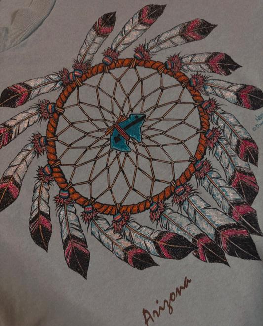 TURQUOISE BEAR DREAMCATCHER TEE *VINTAGE*
