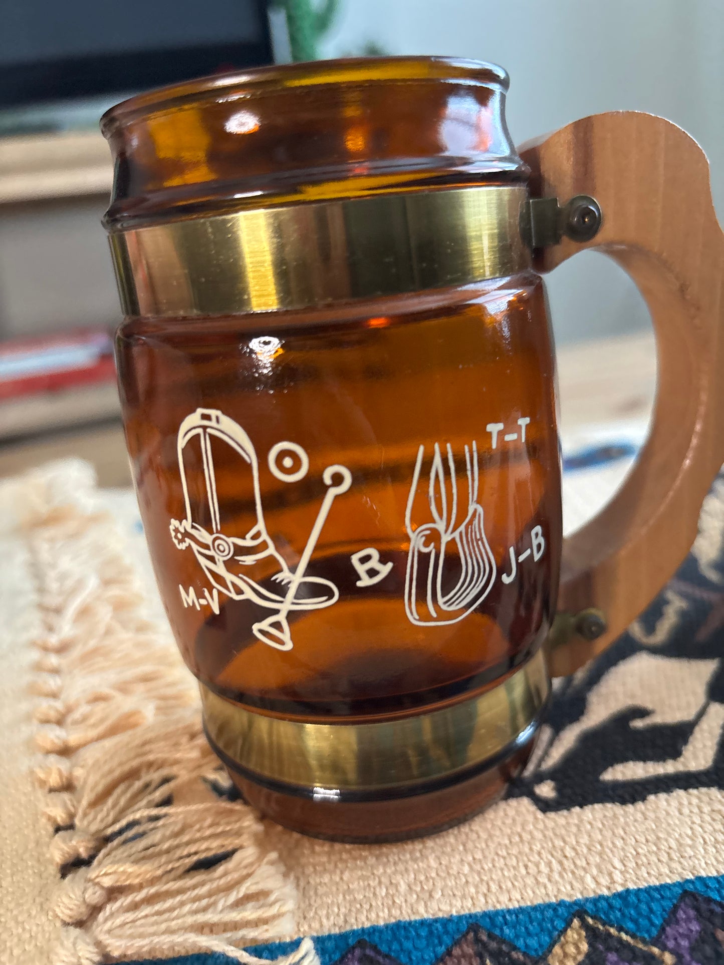 *VINTAGE* SIESTA WARE BARREL COWBOY MUG *SET*