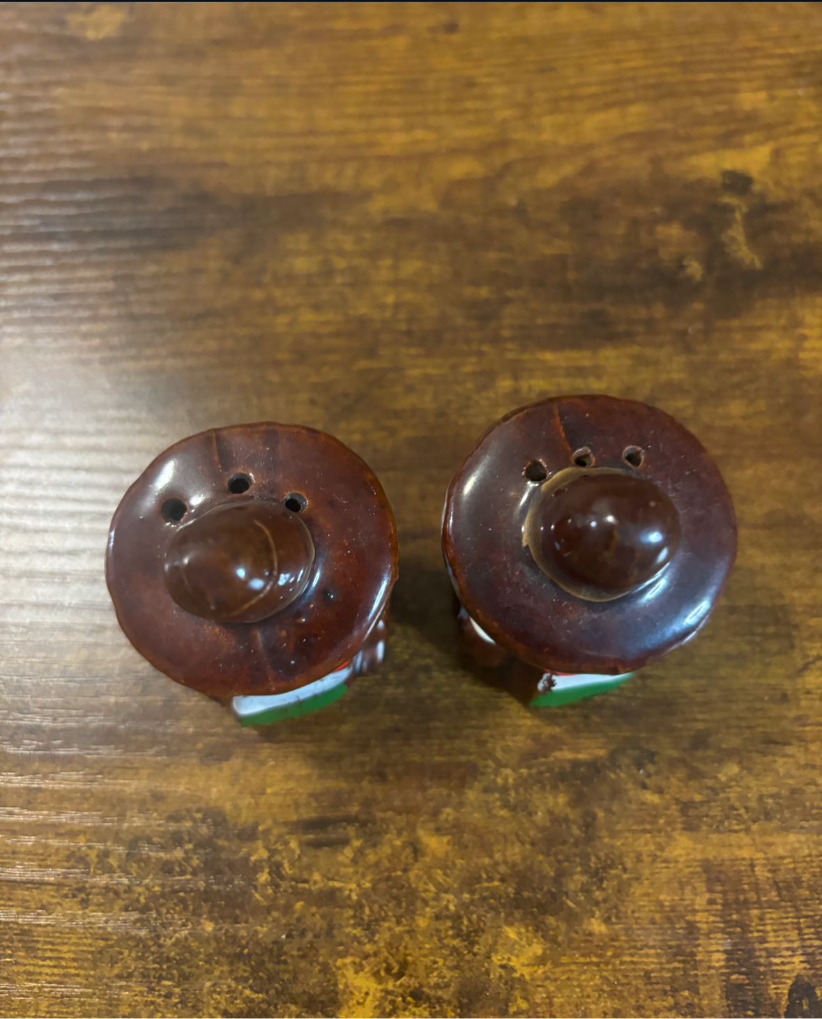 MEXICAN SOMBREROS SALT & PEPPER SHAKER SET *VINTAGE*