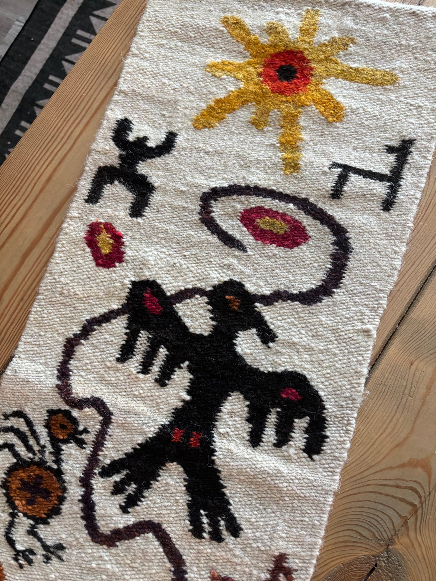 *VINTAGE* WOVEN WOOL RUNNER