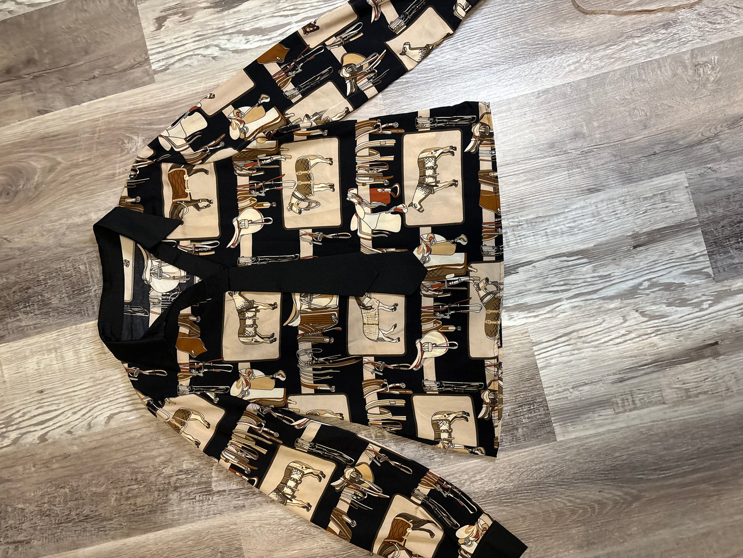 ENGLISH HORSE & TACK BLOUSE TOP