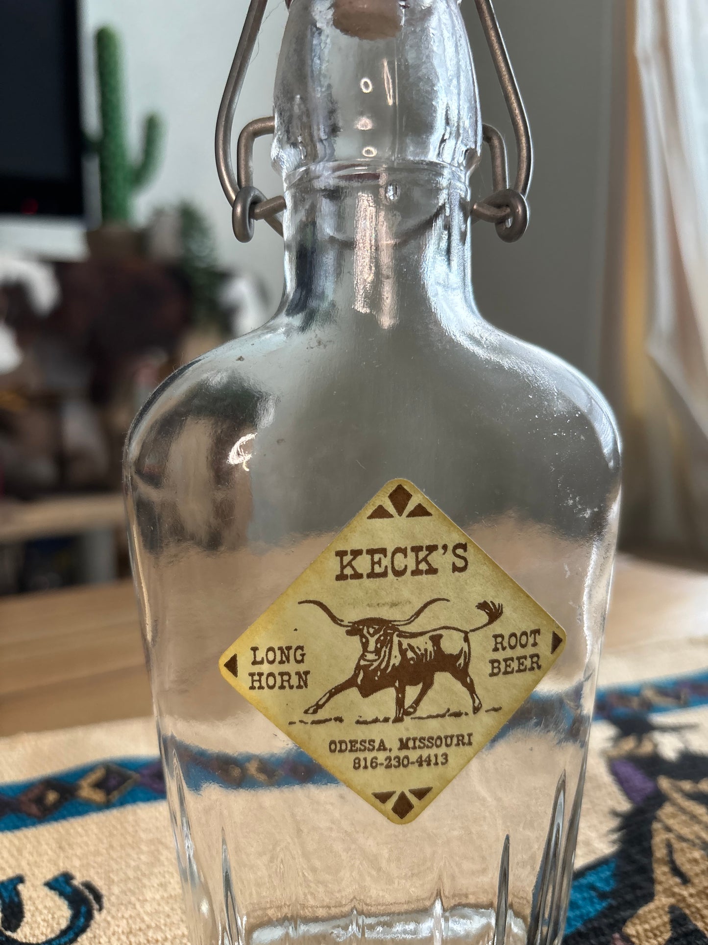 *VINTAGE* KECKS ROOT BEER SWING TOP GLASS BOTTLE