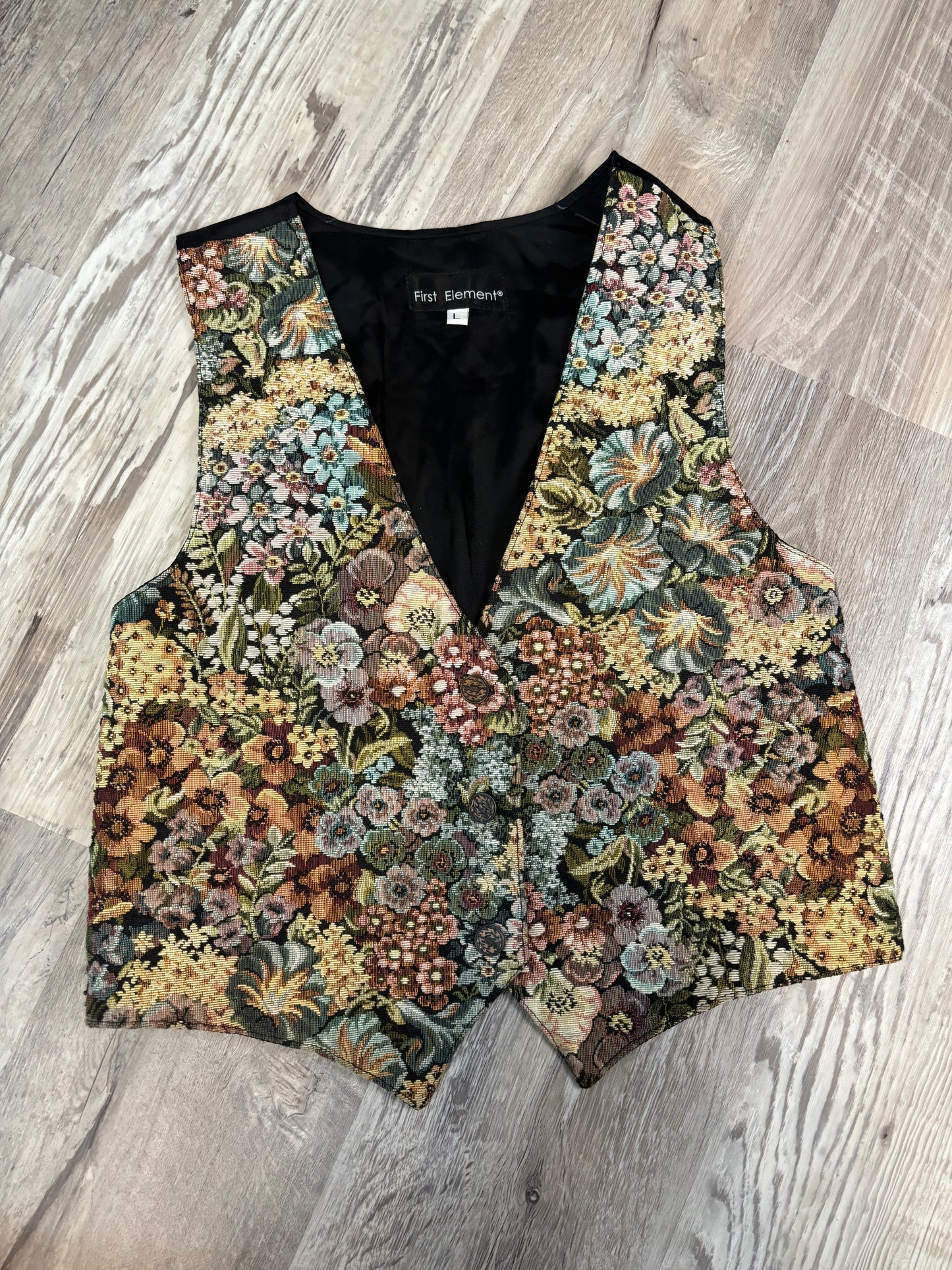 FLORAL TAPESTRY VEST *VINTAGE*