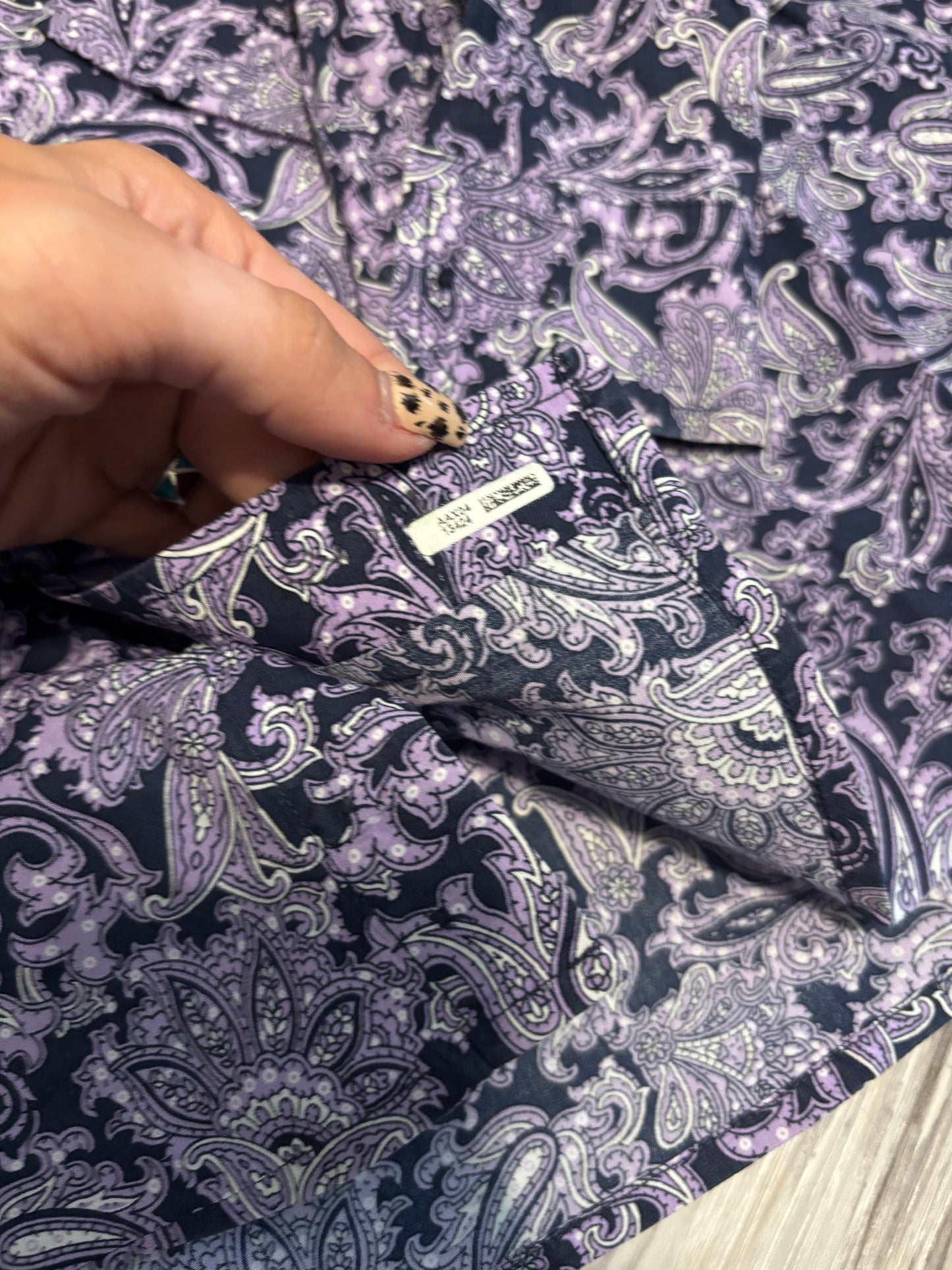 PURPLE PAISLEY CINCH BUTTON UP SHIRT