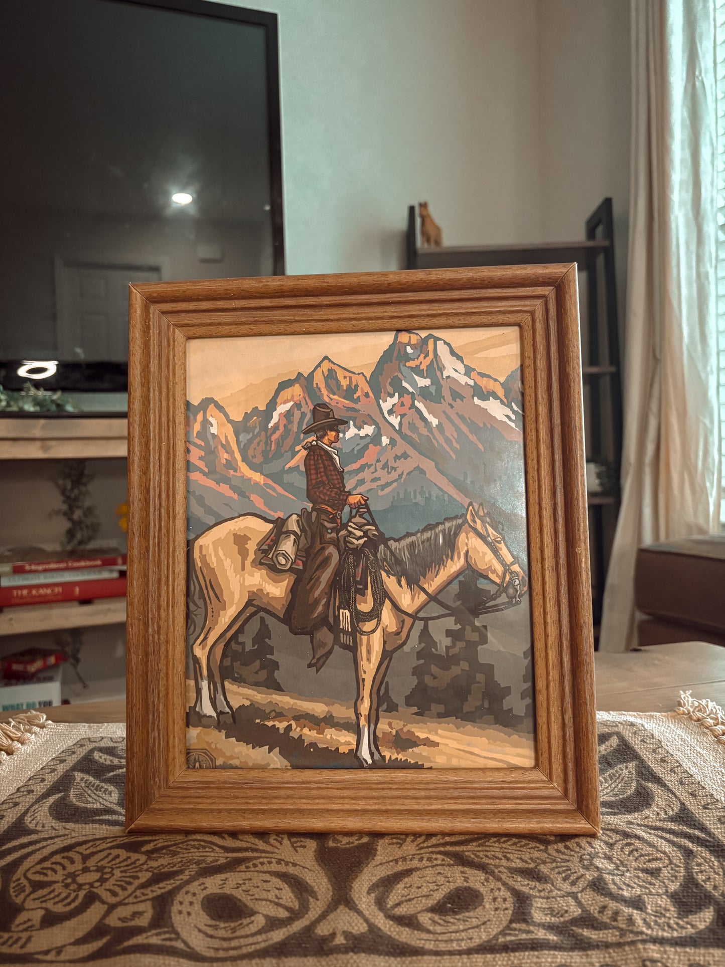 OREGON HORSEMAN WOODEN FRAMED POSTER